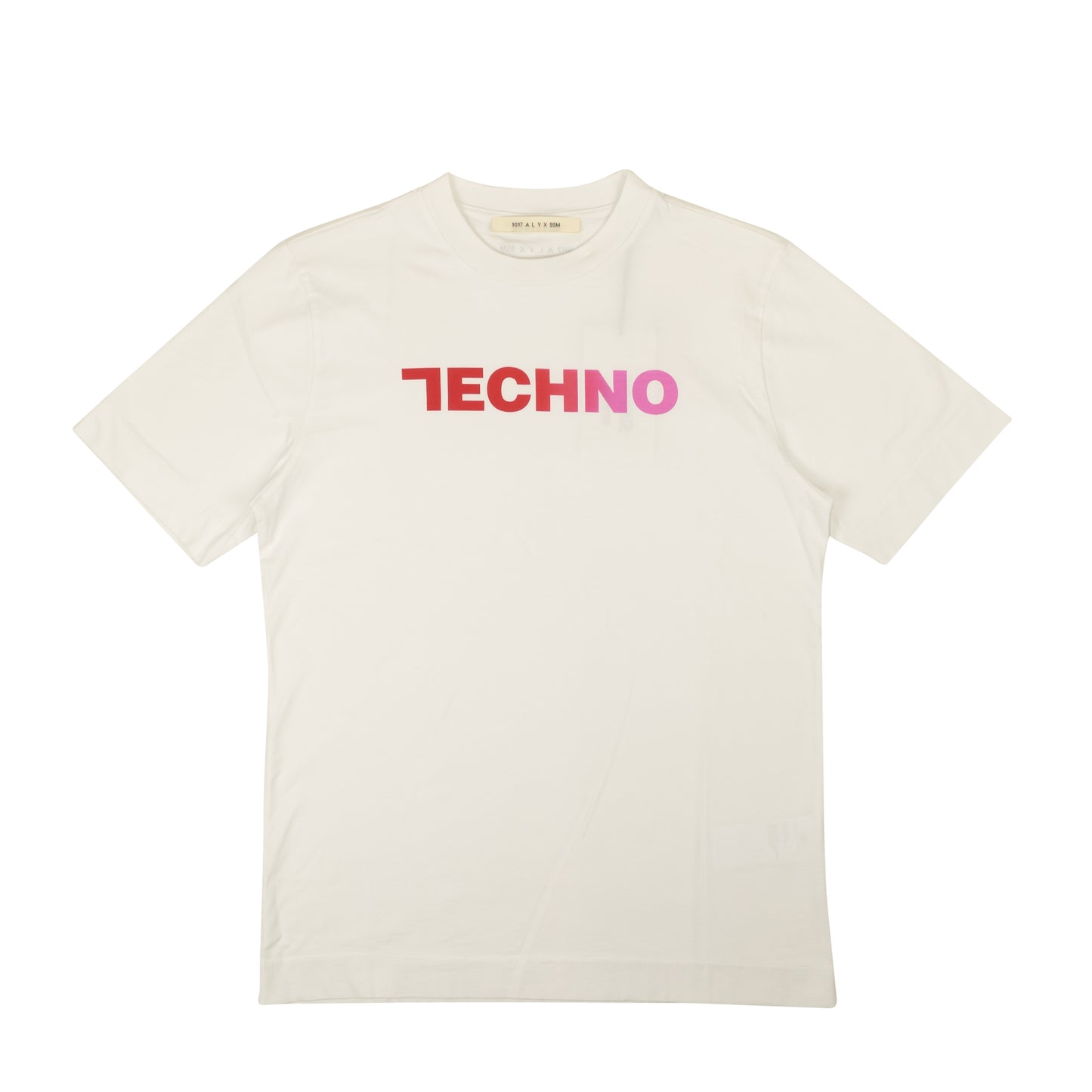 White Ombre Logo Techno Short Sleeve T-Shirt