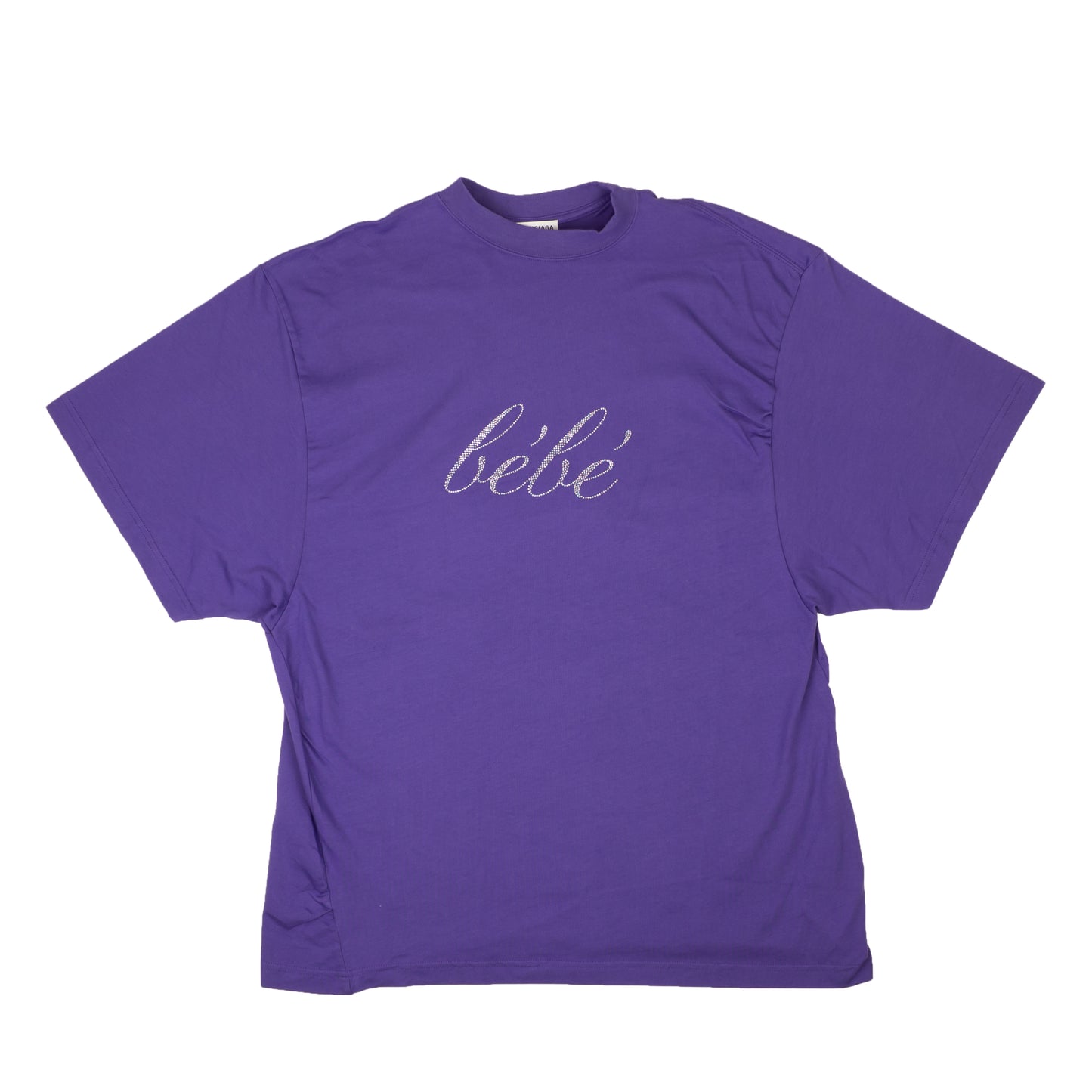 Purple Rhinestone Script Logo T-Shirt