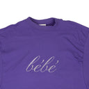 Purple Rhinestone Script Logo T-Shirt