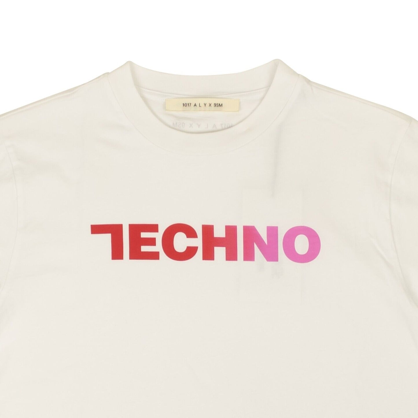 White Ombre Logo Techno Short Sleeve T-Shirt