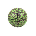 X RODMAN Green & Purple Cheetah Logo Basketball