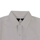 White Short Sleeve Red Logo Button Down Shirt