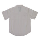 White Short Sleeve Red Logo Button Down Shirt
