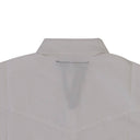 White Short Sleeve Red Logo Button Down Shirt