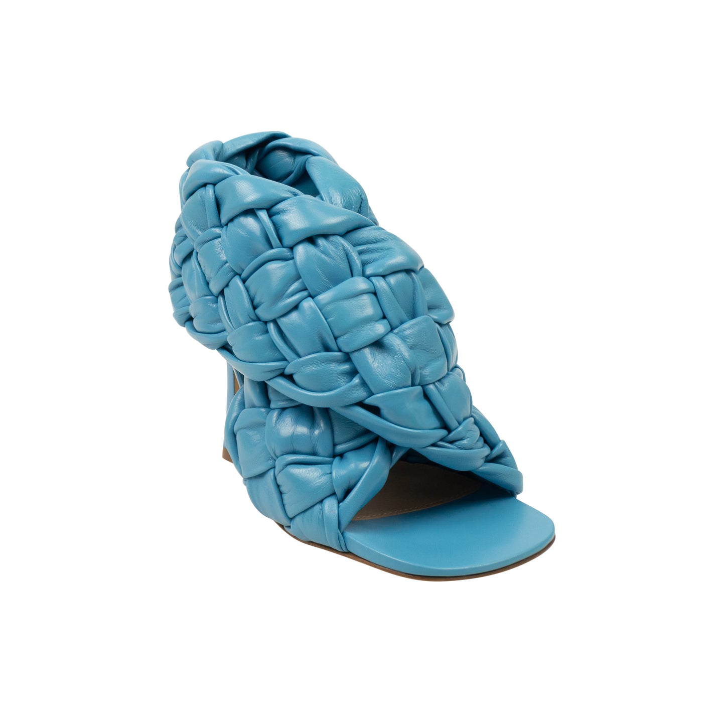 Sky Blue Leather The Board Heeled Sandals