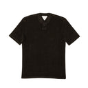 Brown Terry Henley Short Sleeve T-Shirt