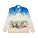 Multi Casa Cafe Long Sleeve Cuban Collar Shirt