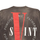 Grey Aged Long Sleeve Logo T-Shirt
