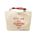 White Canvas Tonal Atelier Camo Tote Bag