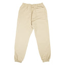 Ivory Bone Cotton Embroidered Logo Jogger Sweatpants