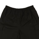 Black Cotton Cargo Bermuda Shorts