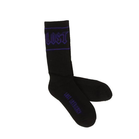 Lost Daze Logo Socks - Black/Purple