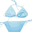 PRINTED WAVE DRAWSTRING GRADIENT LIGHT BLUE BIKINI