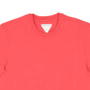 Red Cotton Short Sleeve Crewneck T-Shirt