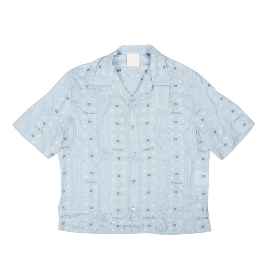 Givenchy Hawaiian Collar Boxy Fit Shirt - Blue