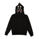 Black Cotton Shark Graphic Pullover Hoodie