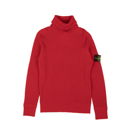 Stone Rrland Ribbed Turtleneck - Red