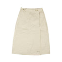Stone Grey Polyester Ritters Quilted Midi Skirt