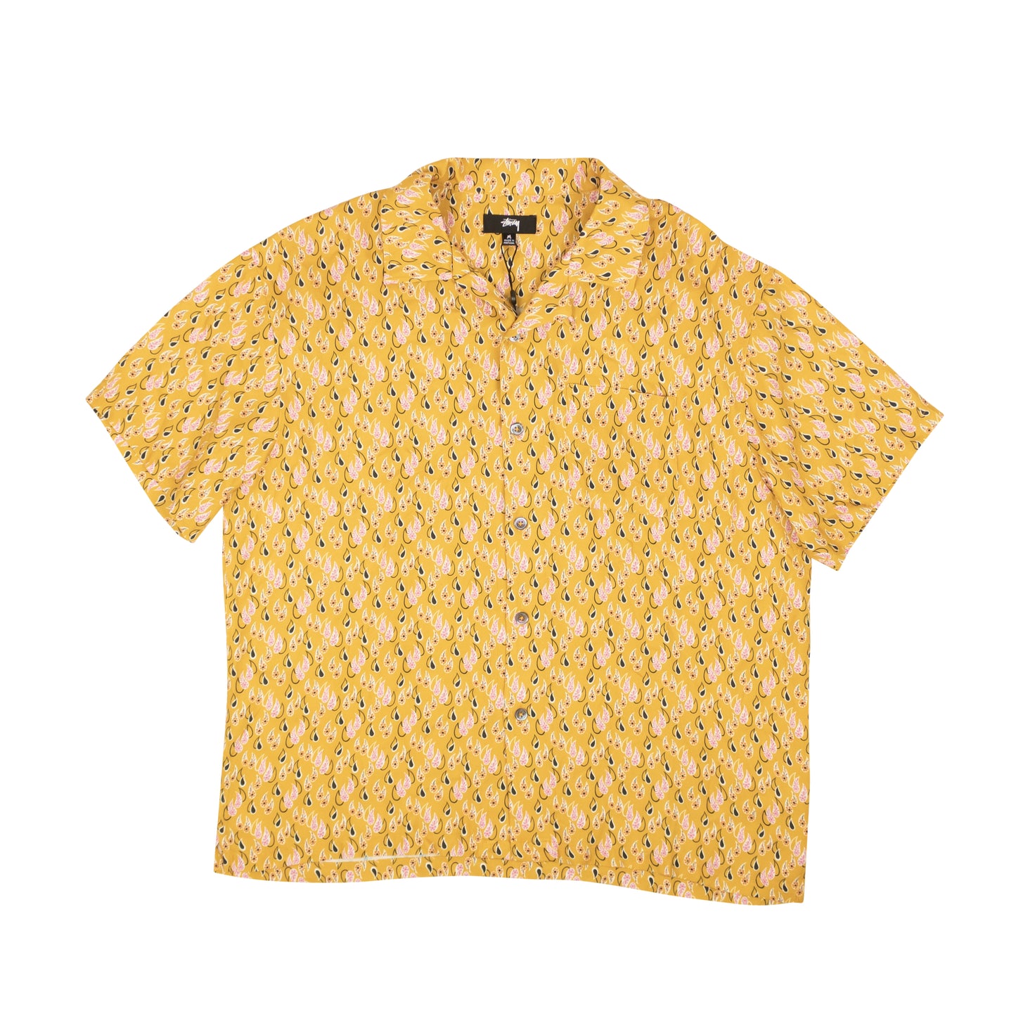 Stussy Paisley Silk Shirt - Yellow