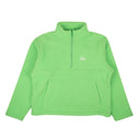 Melon Green Polyester Half Zip Mock Neck Sweatshirt