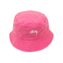 Magenta Cotton Washed Stock Bucket Hat