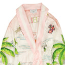 Casablanca Bleached Monogram Denim Jacket - Blue