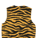Yellow And Black Tiger Print Sweater Vest