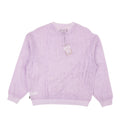 Lavender Cotton Mesh Detail Long Sleeve T-Shirt