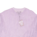Lavender Cotton Mesh Detail Long Sleeve T-Shirt