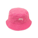 Magenta Cotton Washed Stock Bucket Hat