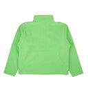 Melon Green Polyester Half Zip Mock Neck Sweatshirt