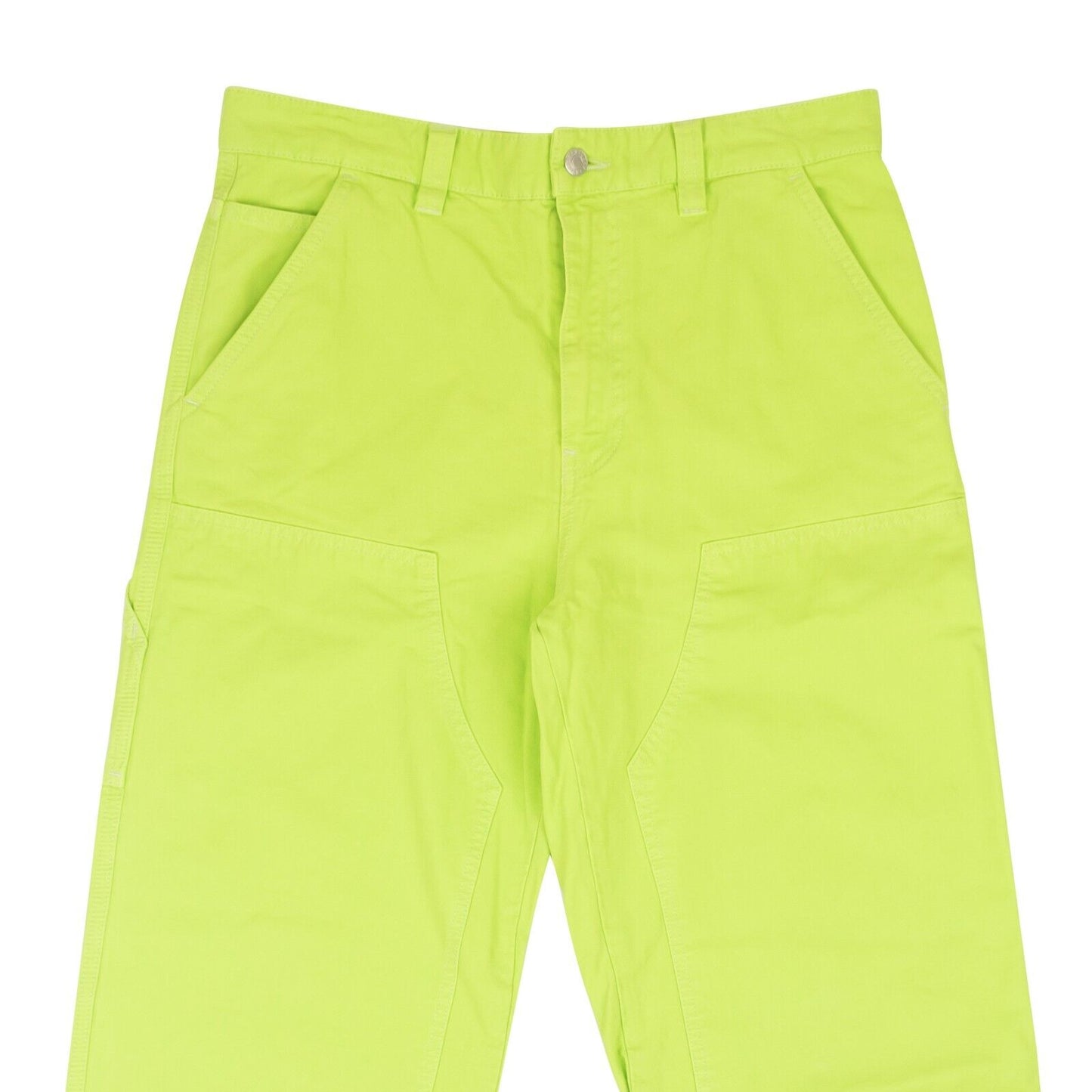 Stussy Cotton Dyed Canvas Casual Work Pants - Neon Yellow