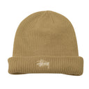 Sand Tan Acrylic Logo Basic Cuff Beanie