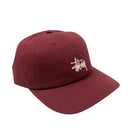 Burgundy Cotton Basic Stock Low Pro Baseball Cap