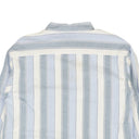 Blue Cotton Wide Stripe Button Down Shirt