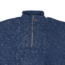 Royal Blue Spec Wool Half Zip Sweatshirt