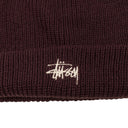 Burgundy Red Acrylic Logo Basic Cuff Beanie