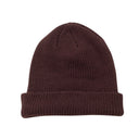 Burgundy Red Acrylic Logo Basic Cuff Beanie