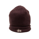 Burgundy Red Acrylic Logo Basic Cuff Beanie