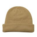 Sand Tan Acrylic Logo Basic Cuff Beanie