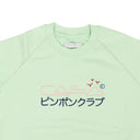 Mint Cotton Embroidered Raglan Sweatshirt