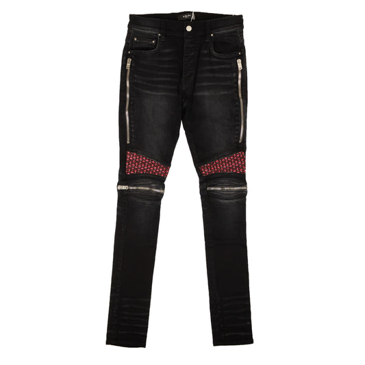 MX2 VELVET PJ BUTTON FLY SKINNY JEANS