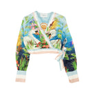 Blue Le Lac Wrap Blouse