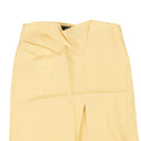 Yellow Linen La Jupe Drap Flared Skirt