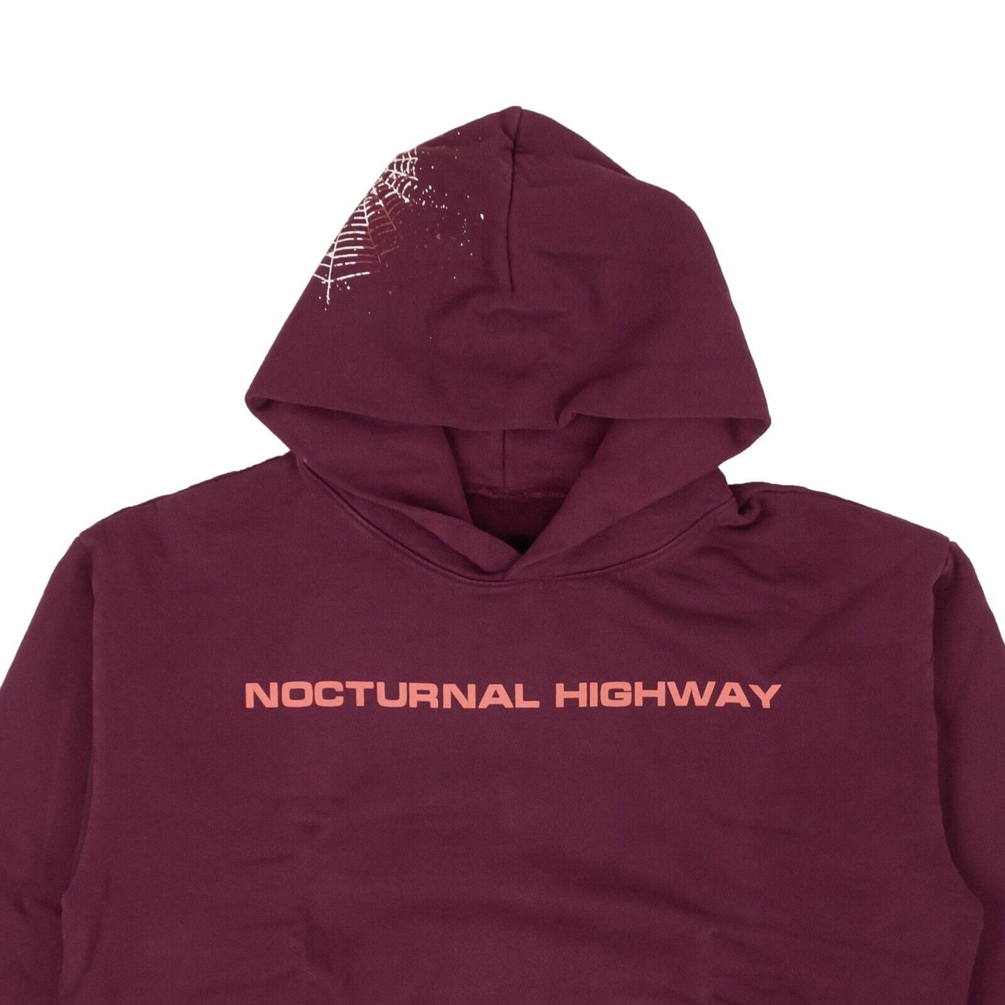 Sp5Der Cotton Nocturnal Highway Graphic Hoodie - Purple