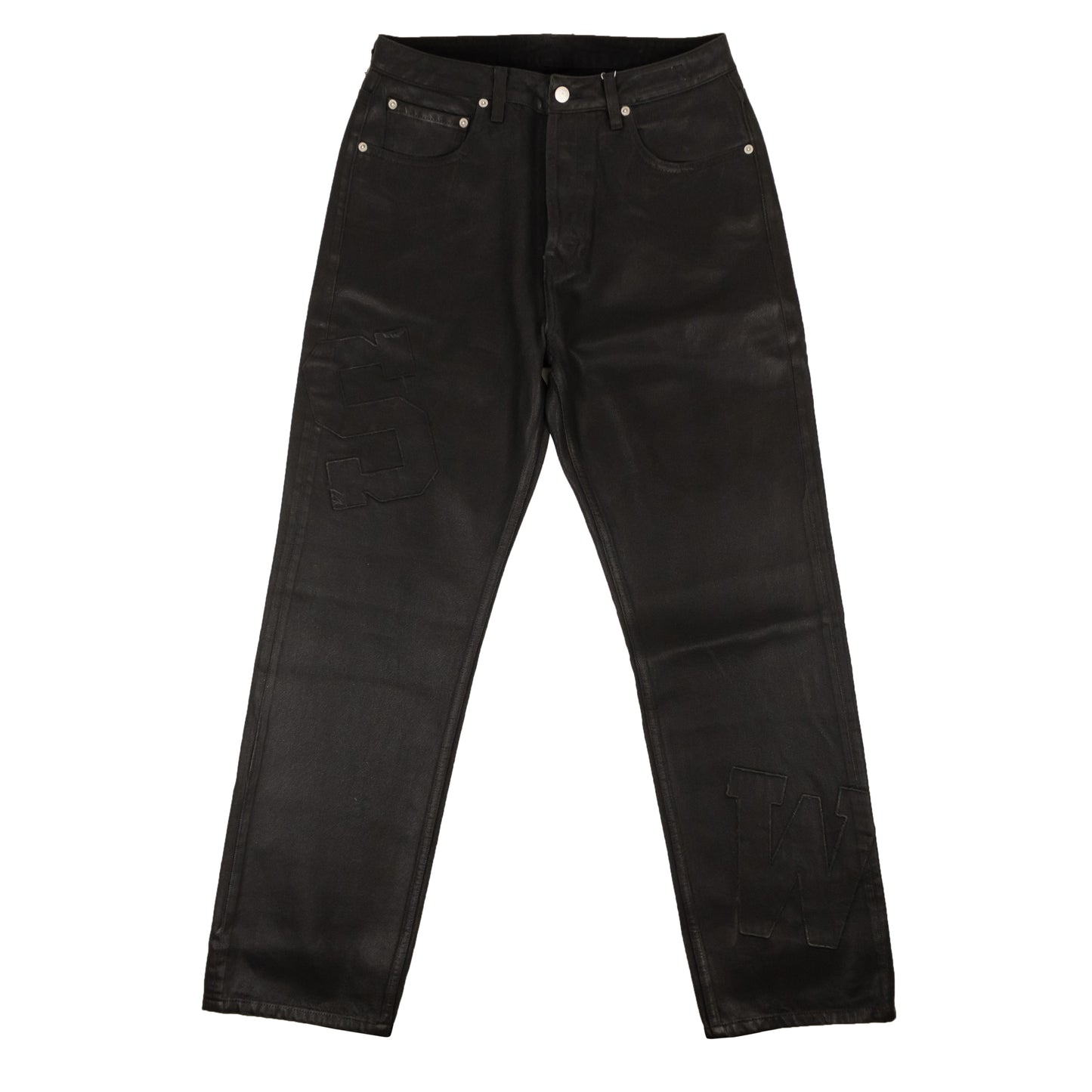 Saintwoods Coated Denim Jeans - Black