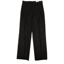 Black Cotton Rio Pleated Trousers