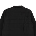 Black Polyester Quilted Fatigued Button-Up Shirt