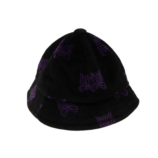 Needles Velvet Bermuda Butterfly Print Hat - Black/Purple