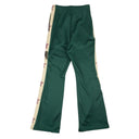 NWT KAPITAL Green Polyester Smooth Jersey Track Pants